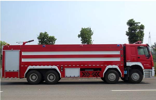 国五豪沃前四后八25吨水罐消防车